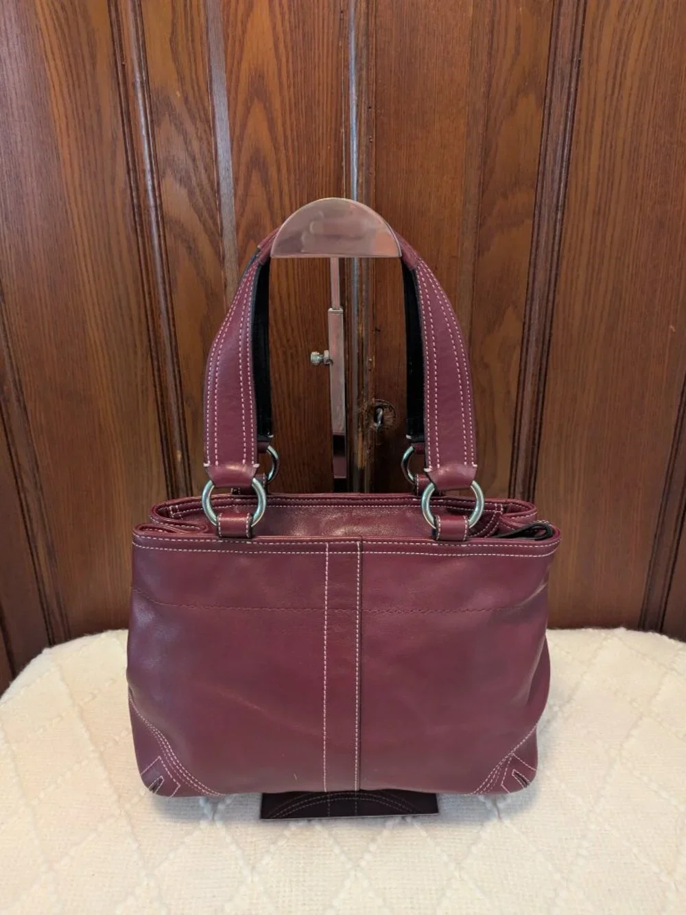Coach BURGUNDY RED SOHO POCKET SATCHEL